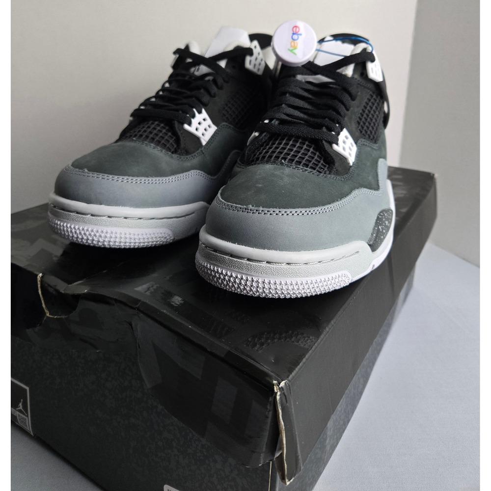 Air Jordan 4 Retro "Fear" Black White Cool Grey 626967-030 Mens Sneakers 2024